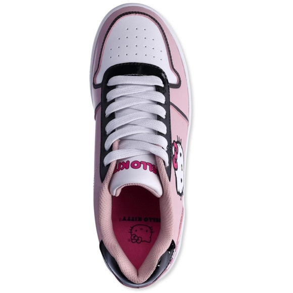 NWT Hello Kitty by Sanrio Women's Pink Casual Court Sneakers - Picture 3 of 7